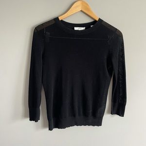 Vince black burnout top